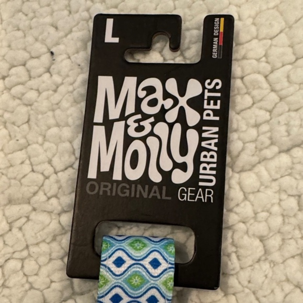 Blue Patterned Dog Leash - Picture 3 of 4